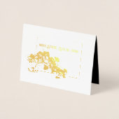 Miss America stijl Pageant Orchidee Folie Bedankt Folie Kaarten (Voorkant)