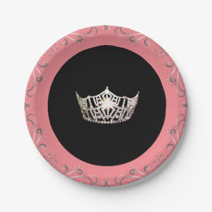 Miss America stijl Pink-Coral 7" Papieren Borden Bordje