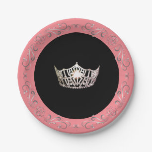 Miss America stijl Pink-Coral 7" Papieren Borden Bordje