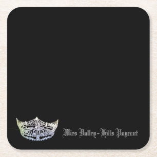 Miss America stijl Silver Crown Paper Onderzetters
