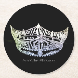 Miss America stijl Silver Crown Paper Onderzetters