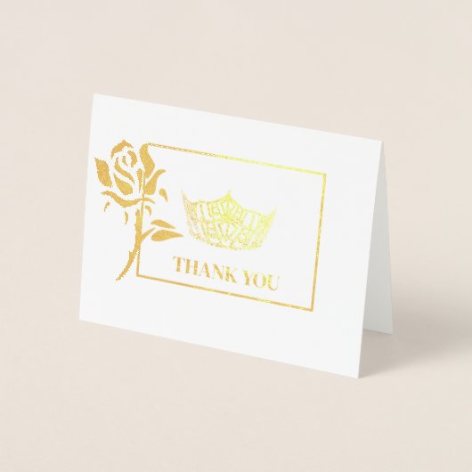 Miss America stijl verkiezing kroon Folie Kaarten (Voorkant)