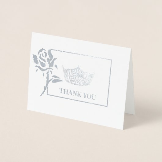 Miss America stijl verkiezing kroon Folie Kaarten (Voorkant)