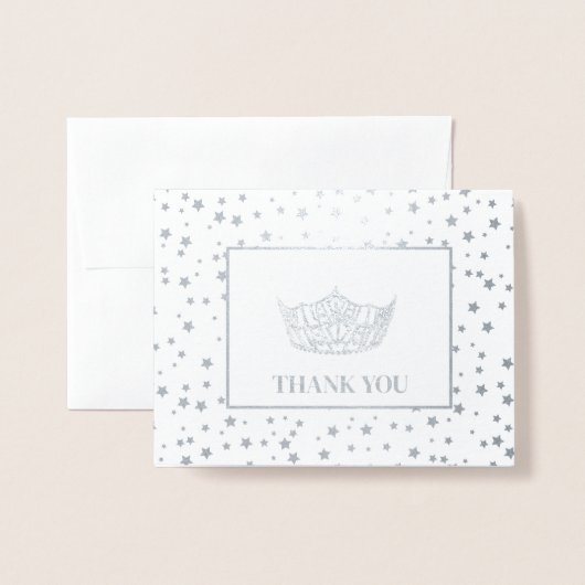 Miss America stijl verkiezing kroon Folie Kaarten (Voorkant met envelop)