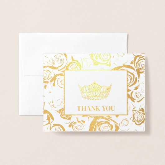 Miss America stijl verkiezing kroon Folie Kaarten (Voorkant met envelop)