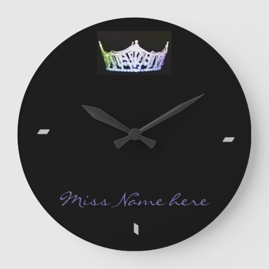 Miss America stijl Zilver/Combo Crown Klok (Voorkant)
