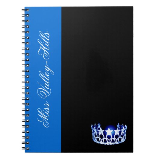 Miss America Style Blue Crown Notitieboek (Voorkant)