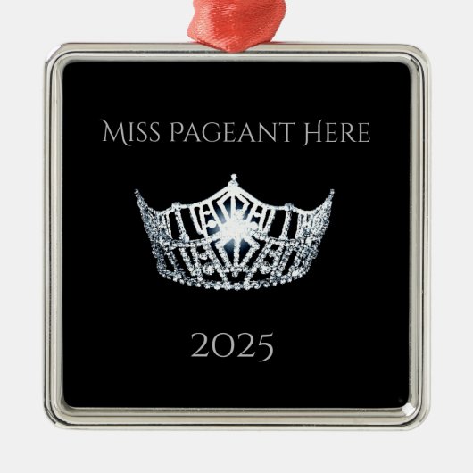 Miss America style Crown Christmas Ornament (Voorkant)