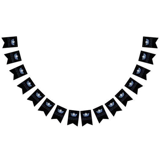 Miss America Style Crown Party Bunting Banner (Alle)
