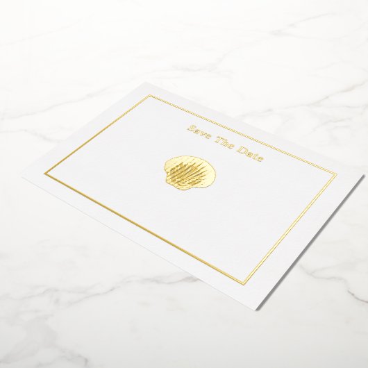 Miss America Style Crown Shell Bewaar de datum Folie Uitnodiging (Gedraaid)