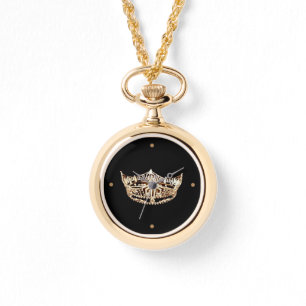 Miss America Style Crown Wrap Around Watch Horloge