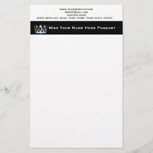 Miss America Style Custom Letterhead Briefpapier