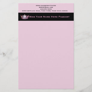 Miss America style Custom Letterhead Briefpapier
