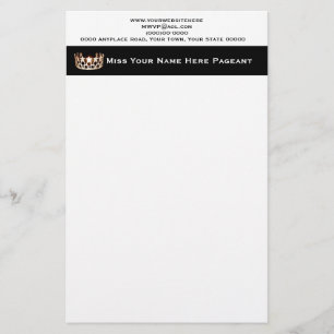 Miss America Style Custom Letterhead Briefpapier