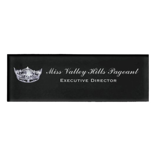 Miss America Style Custom Name Label Naambadge (Voorkant)