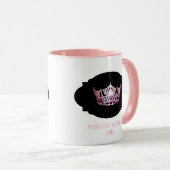 Miss America style Custom Name Pink Crown  Mug Mok (Voorkant rechts)
