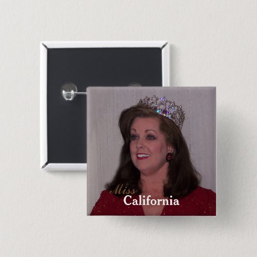Miss America Style Custom Pageant Buttonnen Vierkante Button 5,1 Cm (Voorkant /achterkant)