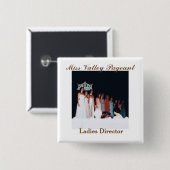 Miss America Style Custom Pageant Buttonnen Vierkante Button 5,1 Cm (Voorkant /achterkant)