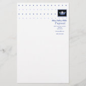 Miss America Style Diamond & Crown Stationery Briefpapier (Voorkant)