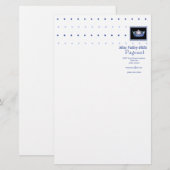 Miss America Style Diamond & Crown Stationery Briefpapier (Voorkant / Achterkant)