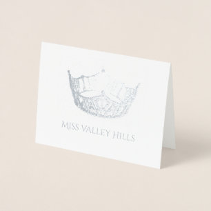 Miss America Style Foil Crown Note Card Folie Kaarten