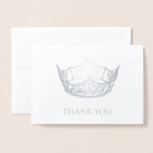 Miss America Style Folie Crown Dank u wel Folie Kaarten (Voorkant met envelop)