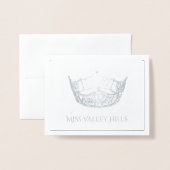 Miss America Style Folie Crown Note Kaart (Voorkant met envelop)