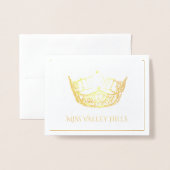 Miss America Style Folie Crown Note Kaart (Voorkant met envelop)