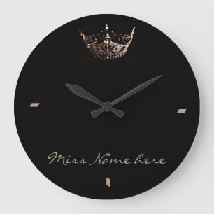 Miss America Style Gold Crown Clock Grote Klok