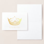 Miss America Style Gold Foil Crown Hartelijk dank Folie Kaarten (Display)