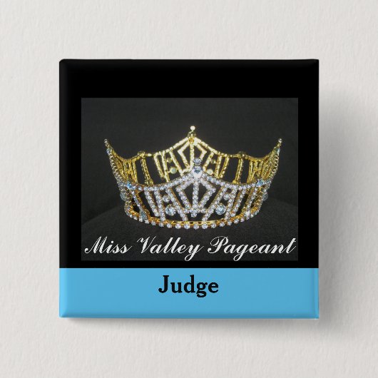 Miss America Style Judges Custom Button Pin (Voorkant)