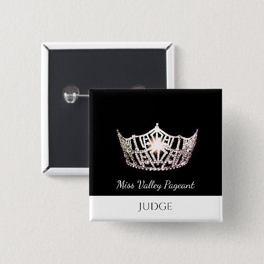 Miss America Style Judges Custom Button Pin (Voorkant /achterkant)