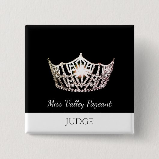 Miss America Style Judges Custom Button Pin (Voorkant)
