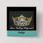 Miss America Style Judges Custom Button Pin (Voorkant)