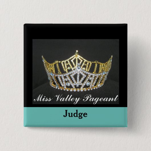 Miss America Style Judges Custom Button Pin (Voorkant)