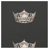 Miss America Style Large Crown Pattern Fabric Stof (Close Up)
