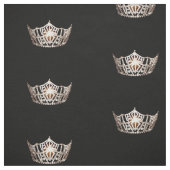 Miss America Style Large Crown Pattern Fabric Stof (Swatch)