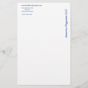Miss America style On the Side Letterhead Briefpapier