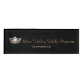 Miss America Style Oval Custom Name Label Naambadge (Voorkant)