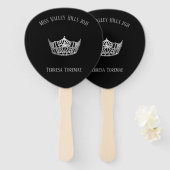 Miss America Style Paddle Fan Handwaaier (Voorkant en achterkant)