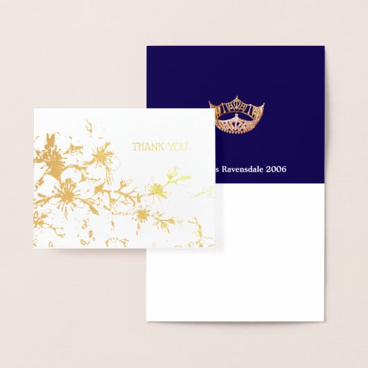 Miss America Style Pageant Crown Cherry Blossom Folie Kaarten (Display)