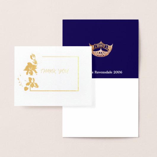 Miss America Style Pageant Crown Orchid Bedankt Folie Kaarten (Display)