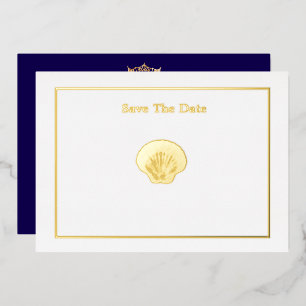 Miss America Style Pageant Crown Shell Folie Uitno Uitnodiging