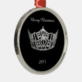 Miss America style Silver Crown kerstversiering Metalen Ornament (Rechts)