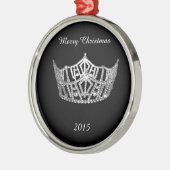 Miss America style Silver Crown kerstversiering Metalen Ornament (Links)