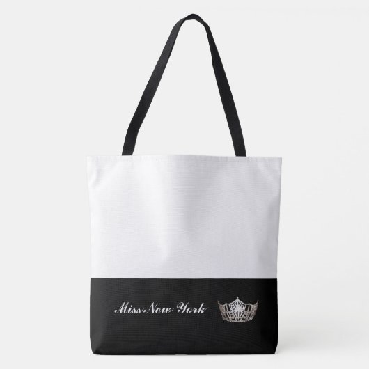 Miss America Tote Tas met Zilveren Kroon - Groot W (Voorkant)