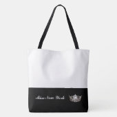 Miss America Tote Tas met Zilveren Kroon - Groot W (Achterkant)
