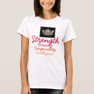 Miss America type Pageant Crown Crop Top-deugden T-shirt