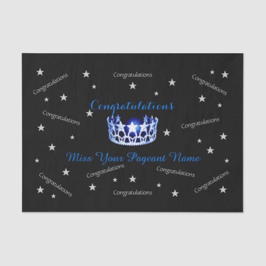 Miss America USA Congrats Custom Tissue Paper Tissuepapier (Voorkant)