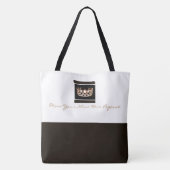 Miss America USA Kroon Aangepaste Kleur Tote Brwn/ Tote Bag (Achterkant)